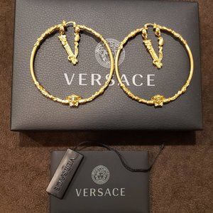 Versace Virtus Hoop Earrings